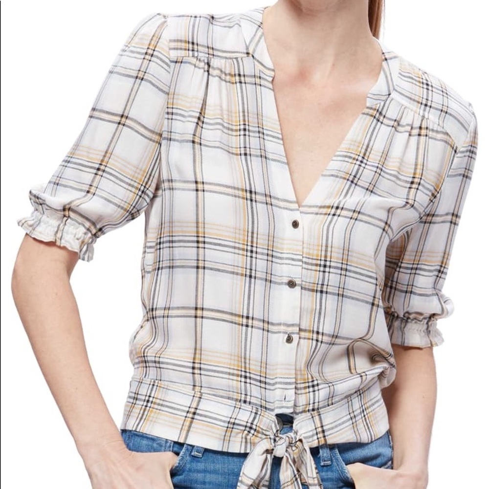 Paige Annecy Plaid Top